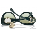 Chanel - Butterfly Sunglasses - Green - Chanel Eyewear