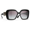 Chanel - Occhiali da Sole Quadrati - Nero - Chanel Eyewear