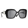 Chanel - Occhiali da Sole Quadrati - Nero - Chanel Eyewear