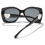 Chanel - Occhiali da Sole Quadrati - Nero - Chanel Eyewear