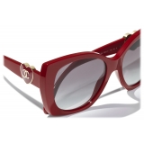 Chanel - Occhiali da Sole Quadrati - Rosso - Chanel Eyewear