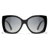 Chanel - Occhiali da Sole Quadrati - Nero - Chanel Eyewear