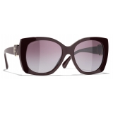 Chanel - Occhiali da Sole Quadrati - Borgogna - Chanel Eyewear