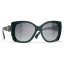 Chanel - Occhiali da Sole Quadrati - Verde - Chanel Eyewear