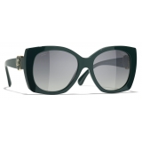 Chanel - Occhiali da Sole Quadrati - Verde - Chanel Eyewear