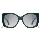 Chanel - Occhiali da Sole Quadrati - Verde - Chanel Eyewear