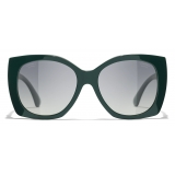 Chanel - Square Sunglasses - Green - Chanel Eyewear