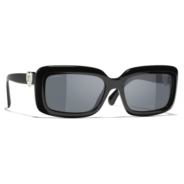 Chanel - Rectangular Sunglasses - Black - Chanel Eyewear