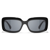 Chanel - Rectangular Sunglasses - Black - Chanel Eyewear