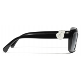 Chanel - Occhiali da Sole Rettangolari - Nero - Chanel Eyewear