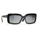 Chanel - Occhiali da Sole Rettangolari - Nero - Chanel Eyewear