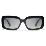 Chanel - Occhiali da Sole Rettangolari - Nero - Chanel Eyewear