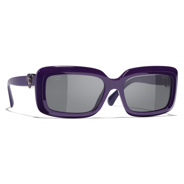 Chanel - Rectangular Sunglasses - Purple - Chanel Eyewear