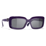 Chanel - Occhiali da Sole Rettangolari - Viola - Chanel Eyewear