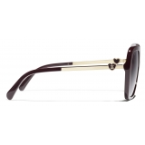 Chanel - Occhiali da Sole Quadrati - Borgogna - Chanel Eyewear