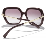 Chanel - Occhiali da Sole Quadrati - Borgogna - Chanel Eyewear