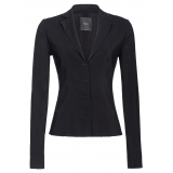 Pinko - Georgette Fabric Deconstructed Jacket - Black - Jacket - Made in Italy - Luxury Exclusive Collection