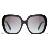 Chanel - Occhiali da Sole Quadrati - Nero - Chanel Eyewear