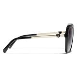 Chanel - Occhiali da Sole Quadrati - Nero - Chanel Eyewear