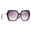 Chanel - Square Sunglasses - Purple - Chanel Eyewear