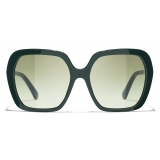 Chanel - Square Sunglasses - Green - Chanel Eyewear