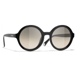 Chanel - Occhiali da Sole Rotondi - Nero - Chanel Eyewear