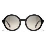 Chanel - Round Sunglasses - Black - Chanel Eyewear