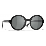 Chanel - Occhiali da Sole Rotondi - Nero - Chanel Eyewear