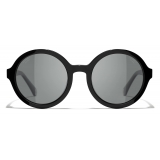 Chanel - Occhiali da Sole Rotondi - Nero - Chanel Eyewear