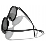 Chanel - Occhiali da Sole Rotondi - Nero - Chanel Eyewear