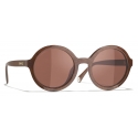 Chanel - Round Sunglasses - Brown - Chanel Eyewear