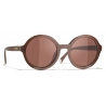 Chanel - Occhiali da Sole Rotondi - Marrone - Chanel Eyewear