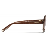 Chanel - Occhiali da Sole Rotondi - Marrone - Chanel Eyewear