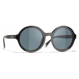 Chanel - Occhiali da Sole Rotondi - Nero - Chanel Eyewear