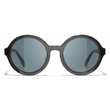 Chanel - Round Sunglasses - Black - Chanel Eyewear