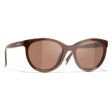 Chanel - Occhiali da Sole Pantos - Marrone - Chanel Eyewear