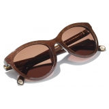 Chanel - Occhiali da Sole Pantos - Marrone - Chanel Eyewear