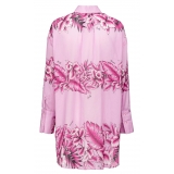 Pinko - Camicia con Stampa Tropicale - Rosa - Camicie - Made in Italy - Luxury Exclusive Collection