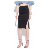 Pinko - Technical Fabric Longuette Skirt - Black - Skirt - Made in Italy - Luxury Exclusive Collection