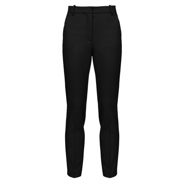 Pinko - Pantalone a Sigaretta in Viscosa - Nero - Pantalone - Made in Italy - Luxury Exclusive Collection