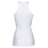 Pinko - Milleraies Cotton Tank Top with Logo - White - Top - Made in Italy - Luxury Exclusive Collection