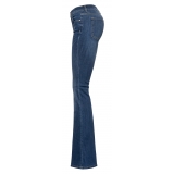 Pinko - Flared Jeans with Logo - Blue - Trousers - Made in Italy - Luxury Exclusive Collection