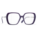 Chanel - Square Optical Glasses - Dark Purple - Chanel Eyewear