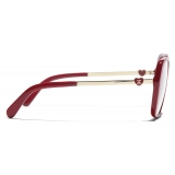 Chanel - Occhiali da Vista Quadrati - Rosso - Chanel Eyewear