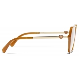 Chanel - Occhiali da Vista Quadrati - Marrone Chiaro - Chanel Eyewear