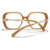 Chanel - Occhiali da Vista Quadrati - Marrone Chiaro - Chanel Eyewear