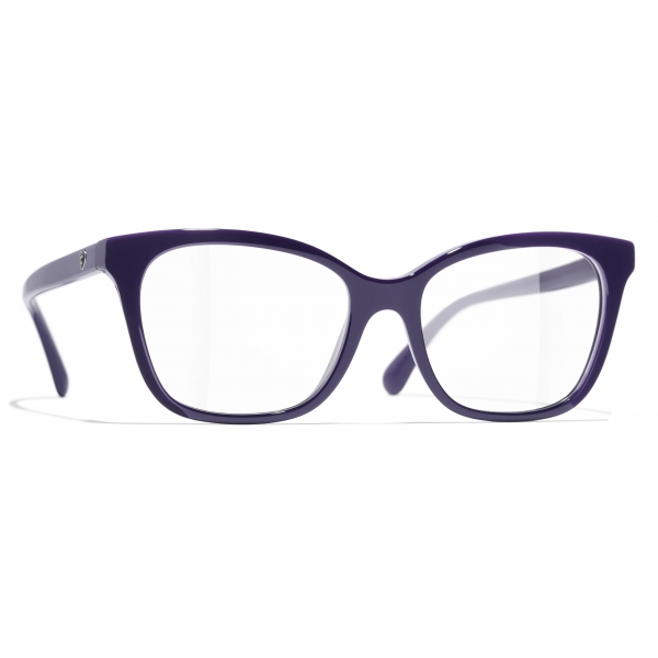 Chanel - Rectangular Optical Glasses - Dark Purple - Chanel Eyewear ...