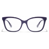 Chanel - Occhiali da Vista Rettangolari - Viola Scuro - Chanel Eyewear