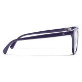 Chanel - Occhiali da Vista Rettangolari - Viola Scuro - Chanel Eyewear