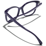 Chanel - Occhiali da Vista Rettangolari - Viola Scuro - Chanel Eyewear